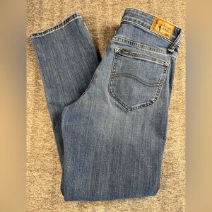 Womens Mid Rise Lee Jeans Dark Wash Size 6 By 28